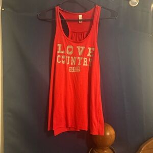 Love country Bold Red Tank Top